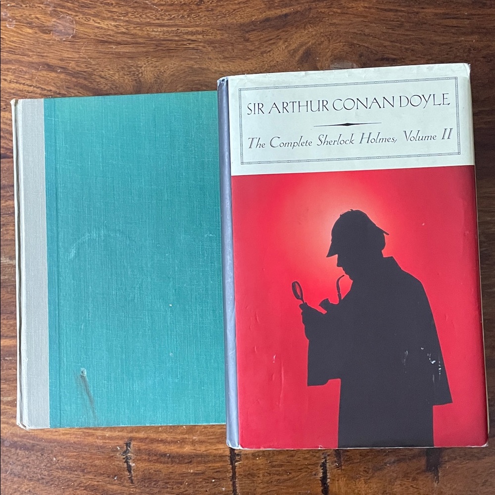 2 Complete Sherlock Holmes by Sir Arthur Conan Doyle Mismatched Hardcover Books